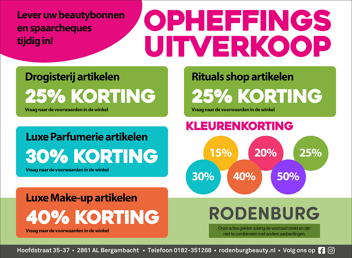 Opheffingsuitverkoop Rodenburg