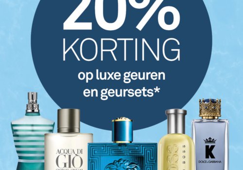 -20% KORTING OP ALLE LUXE GEUREN & GEURSETS
